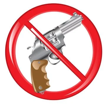 Sign prohibiting weapon Stock Illustration