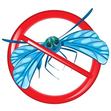 Sign prohibition insect Stock Illustration