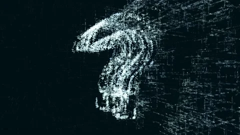 Sign Question logo, a design consisting of a code of numbers and a symbol 스톡 동영상 87703472