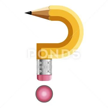 Sign question mark pencil icon, cartoon style Illustration #105907712