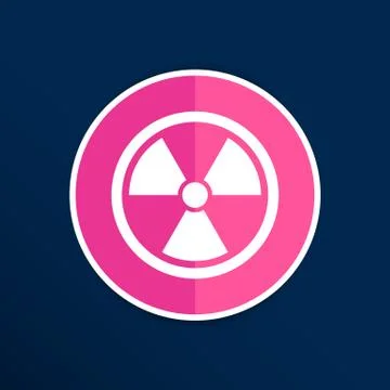 Sign radiation vector icon caution nuclear atom power Stock-Illustration