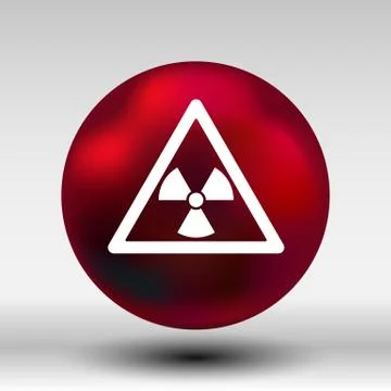 Sign radiation vector icon caution nuclear atom power Stock Illustration