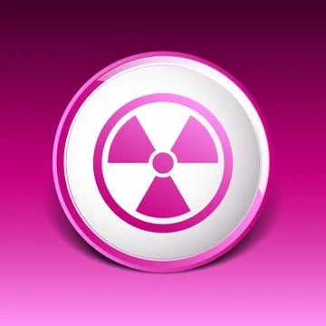 Sign radiation vector icon caution nuclear atom power Stock Illustration