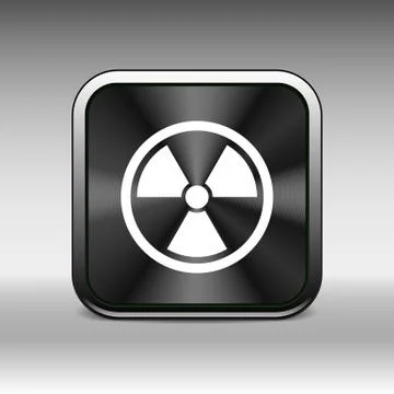 Sign radiation vector icon caution nuclear atom power Stock Illustration