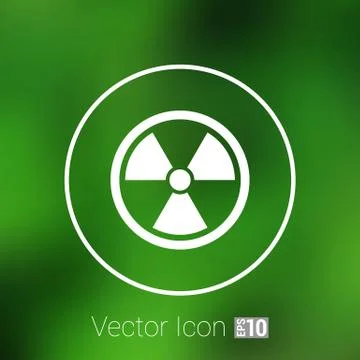 Sign radiation vector icon caution nuclear atom power Stock-Illustration