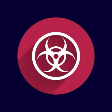 Sign radiation vector icon caution nuclear atom power Stock Illustration