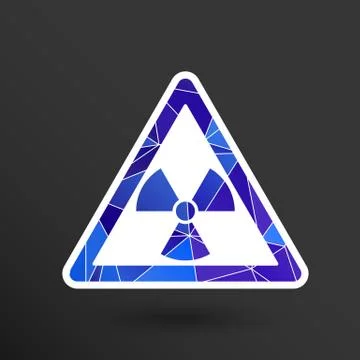 Sign radiation vector icon caution nuclear atom power Stock Illustration