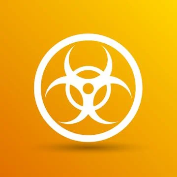 Sign radiation vector icon caution nuclear atom power Stock Illustration