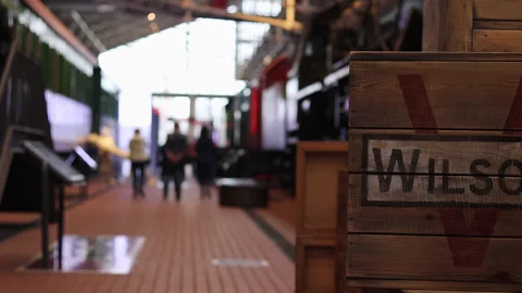 A sign at the railway station Stock Footage 269144599