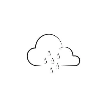 Sign of rainy weather icon. Elements of weather signs icon. Premium quality Stock Illustration