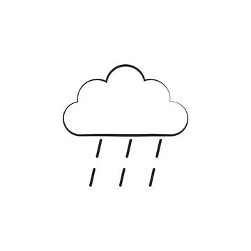 A sign of rainy weather icon. Elements of weather signs icon. Premium quality Illustrazione stock