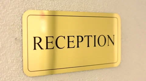 Sign - reception - hotel 動画素材 47240109