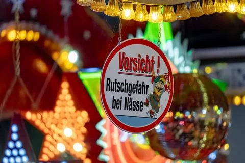 A sign with a red circle Stock Photos