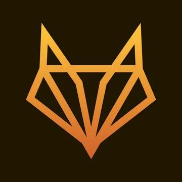 Sign of red fox head Stock Illustration
