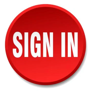 Sign in red round flat isolated push button Stock Illustration
