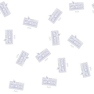 Sign up registration glyph seamless pattern Stock Illustration