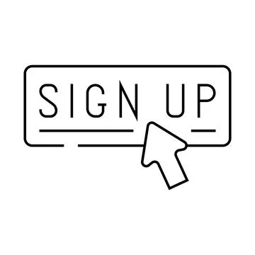 Sign up registration line icon vector illustration Stock Illustration