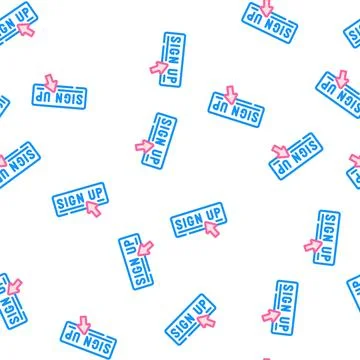 Sign up registration vector seamless pattern Stock Illustration