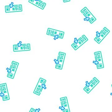 Sign in registration vector seamless pattern Stock Illustration