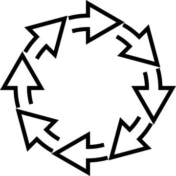 Sign reload refresh icon spinning 8 arrows circle renewable update Stock Illustration