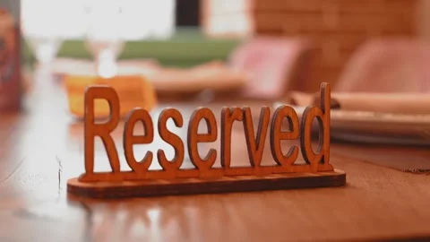 Sign with reservation in restaurant Stock Footage 267290873