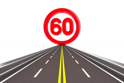 Sign restriction speed. Isolated 3D image Stock Illustration