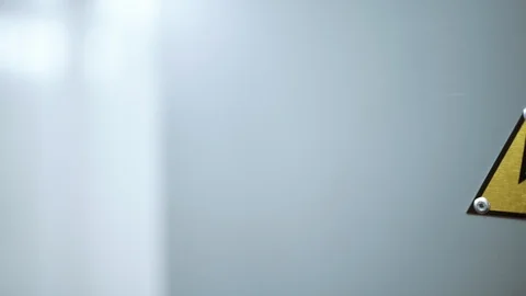 Sign - Risk of electric shock Stock Footage 93208587