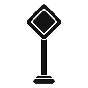 Sign road icon simple vector. City platform Illustrazione stock