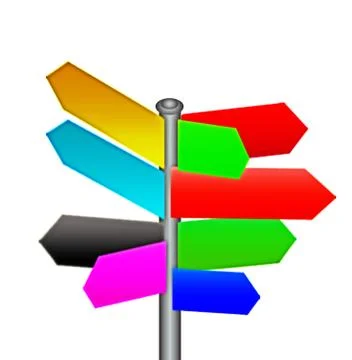 Sign on road Stock Illustration