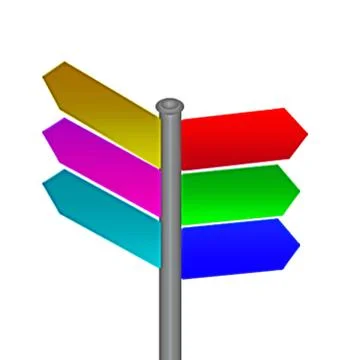 Sign on road Stock Illustration