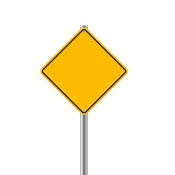 Sign road yallow Blank vector illustration Stock Illustration