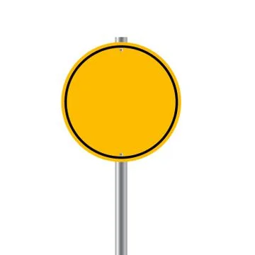 Sign road yallow Blank vector illustration Stock Illustration