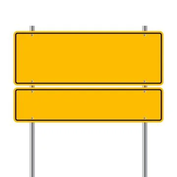 Sign road yallow Blank vector illustration Stock Illustration