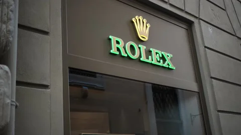 sign of a Rolex store a luxury Swiss watchmaker. Founded by Hans Wilsdorf