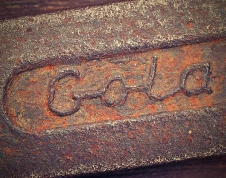 Sign on rusty iron Stock Photos