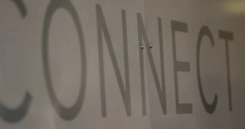 Sign saying Connect - togetherness message Stock Footage 148246541