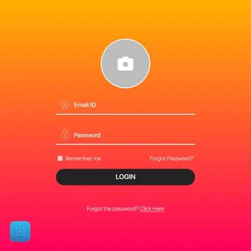 Sign In Screen Stock Illustration