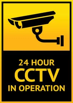 Sign security camera Illustrazione stock