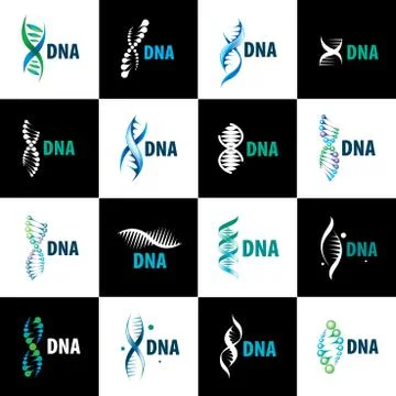 Sign in the shape of a spiral DNA. Vector illustration. イラスト素材