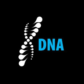 Sign in the shape of a spiral DNA. Vector illustration. 스톡 일러스트