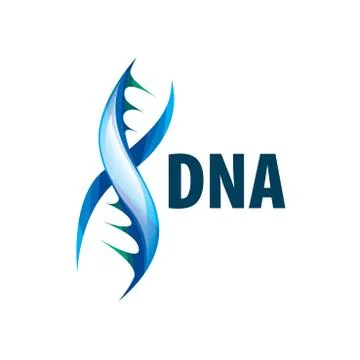 Sign in the shape of a spiral DNA. Vector illustration. Illustrazione stock