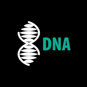 Sign in the shape of a spiral DNA. Vector illustration. イラスト素材