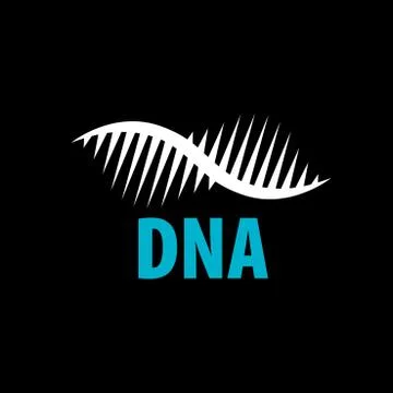 Sign in the shape of a spiral DNA. Vector illustration. 스톡 일러스트