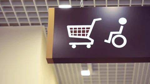 Sign in shopping centre Video stock 83932745