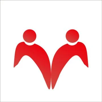 Sign shoulder to shoulder Illustrazione stock