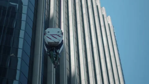 A sign on the side of a building Stock Footage 155540623