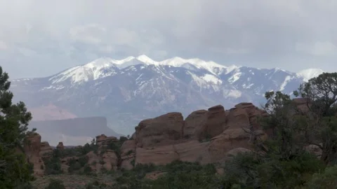 A sign on the side of a mountain 動画素材 156015636