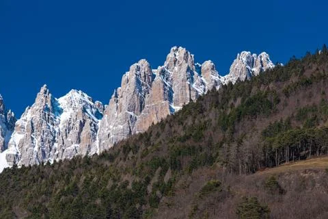 A sign on the side of a mountain Stock Photos