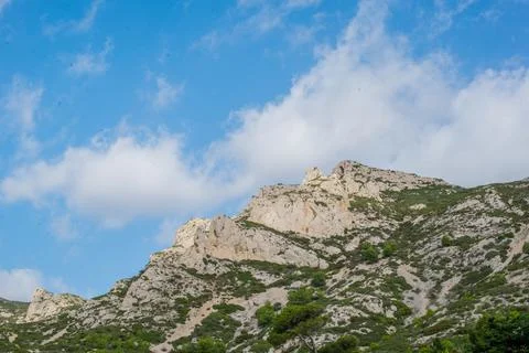 A sign on the side of a mountain Stock Photos