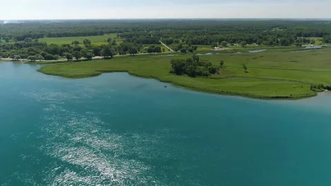 A sign on the side of a river Stock Footage 156341392